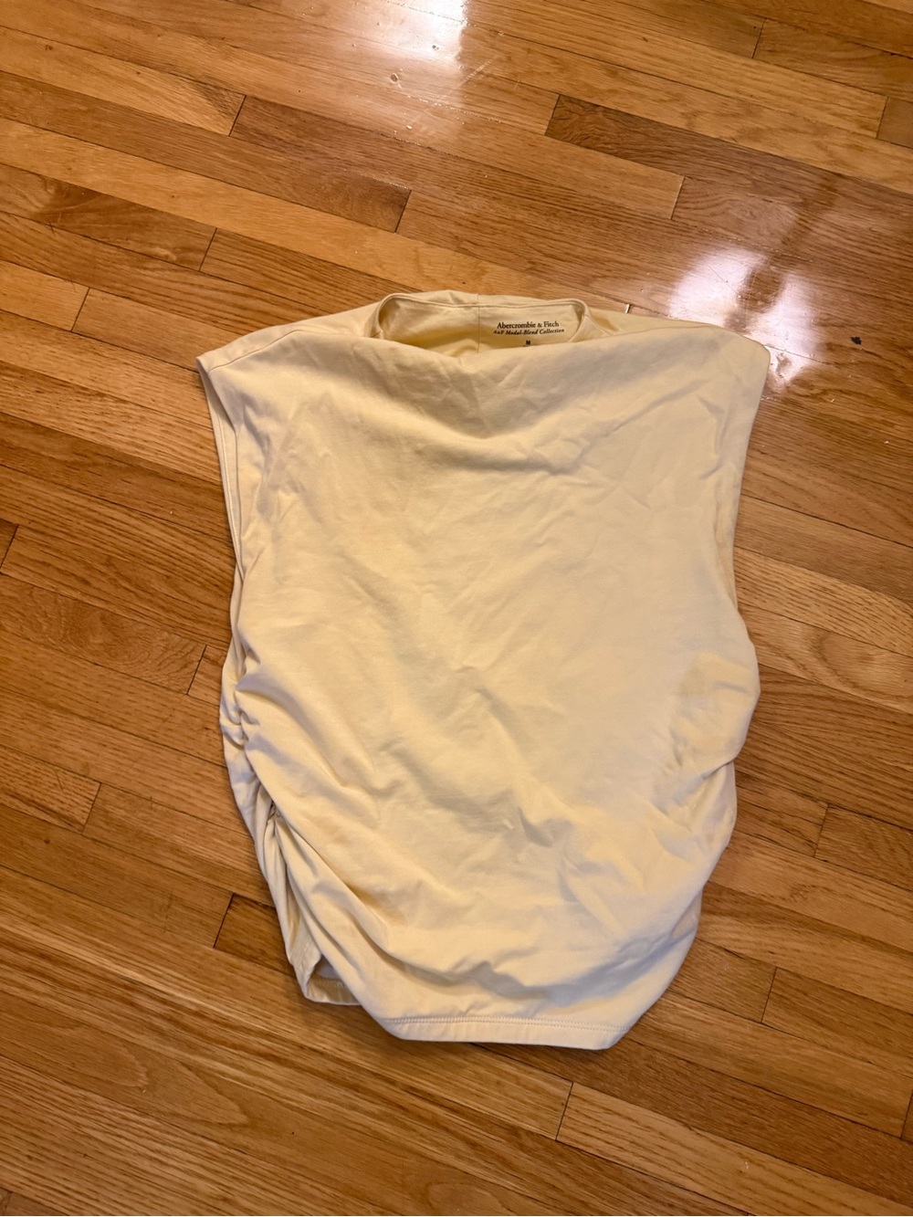 Abercrombie & Fitch Cream Sleeveless Crewneck Tank